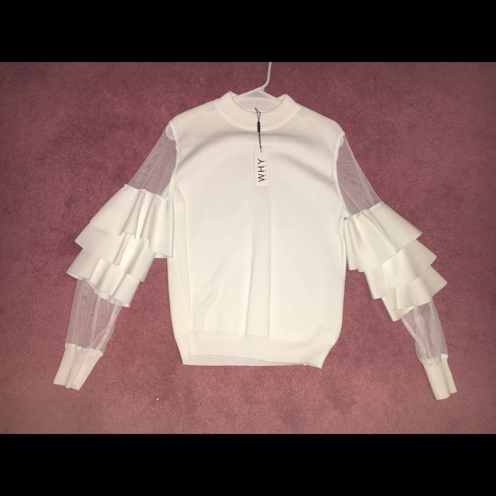 Fancy white sweater/blouse